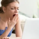 Woman telehealth with Riverwalk Women's Health doctor about hormones affecting sleep