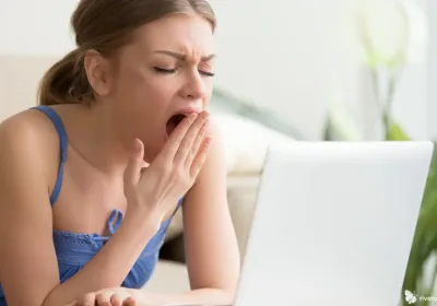 Woman telehealth with Riverwalk Women's Health doctor about hormones affecting sleep