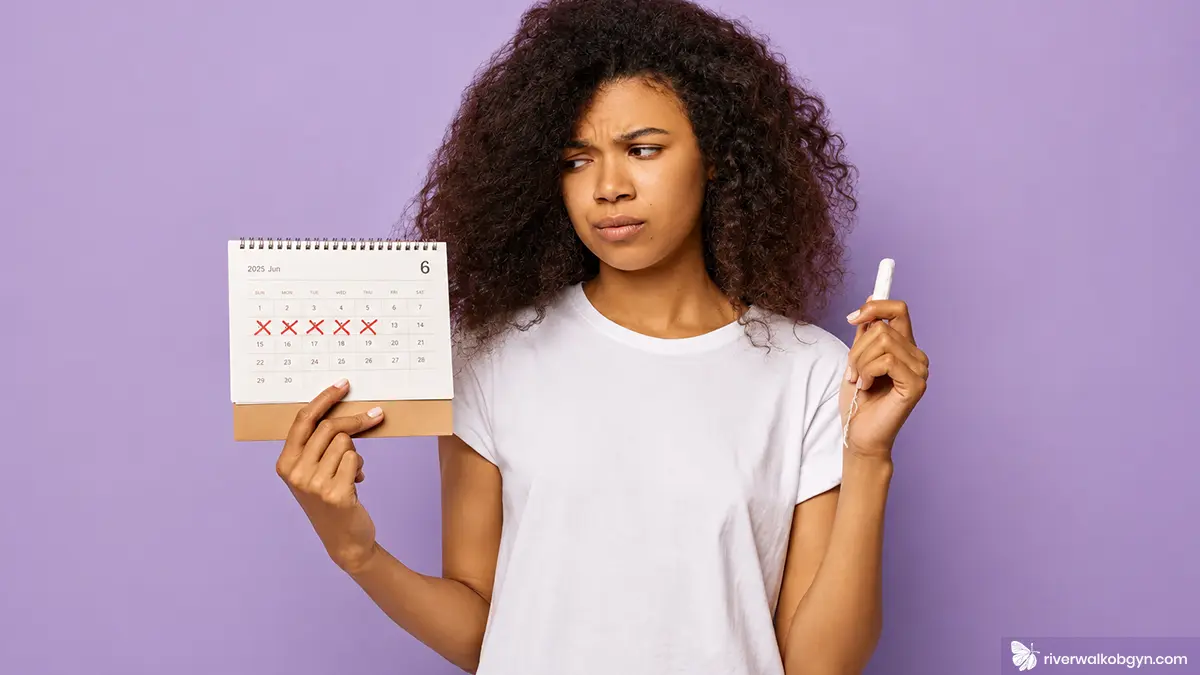 Woman Wondering About Skipping Periods Without Being Pregnant | Riverwalk Women's Health